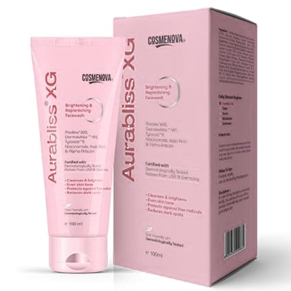 Aurabliss XG Brightening And Replenishing Facewash  Cleanses And Evens Skin Tone, Protects Against Free Radicals And Reduces Dark Spots (100ml)