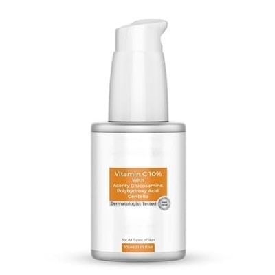 10% Vitamin C Face Serum with Acenty Glucosamine, Boots Collagen Production & Protects from Environmental  30ml.