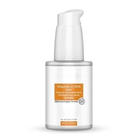 10% Vitamin C Face Serum with Acenty Glucosamine, Boots Collagen Production & Protects from Environmental  30ml.
