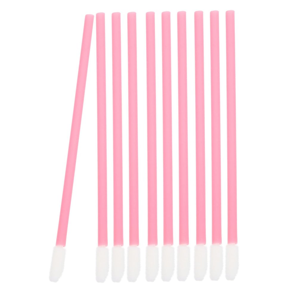 ETHZZLE 100pcs Lip Brushes Lipstick Applicator Wands for Precise Lip Mask Application and Concealer Blending Portable Pink Cosmetic Makeup Tools and Eye Areas