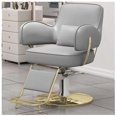 Barber Chair,Salon Chair for Hair Stylist,Salon Chair with Hydraulic Pump,360 Degree Swivel Hair Stylist Chairs with Footrest,Gray,D