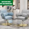 Barber Chair,Salon Chair for Hair Stylist,Salon Chair with Hydraulic Pump,360 Degree Swivel Hair Stylist Chairs with Footrest,Gray,D view 2