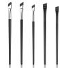 5 Pcs Eyeliner Brush Set, Fine Angled Makeup Brushes Ultra Thin Flat Eyeliner Concealer Brushes Eyebrow Angled Brush Beauty Cosmetic Tool Precision Makeup Application for Eye liner Eye brow view 1