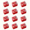 12 Pcs Eyeliner Sharpener, Double Hole Sharpeners for Eyebrow Pencil, Eyeliner, Lip Liner - Red Handheld Sharpeners with Removable Cover view 1