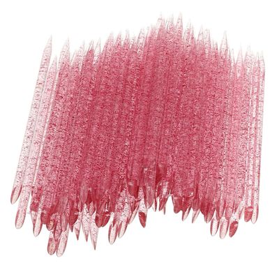 FOMIYES 600pcs Nail Art Cuticle Pusher Sticks Disposable Double-sided Cuticle Remover Set Pusher Tool for Manicure Pedicure Rosy