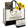 23rd Birthday Gifts for Women Canvas Tote Bag Travel Gear, Unique 23 Years Old Birthday Gifts for Girlfriend Daughter Sister Friends Her, Vintage 2003 Handbag & Cosmetic Bag & Back in 2003 Poster view 1