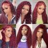 Wahairse Human Hair Bundles24 26 28 Inch Jerry Curly Wave 99J Color Human Hair Unprocessed Brazilian Virgin 3 Bundles Quick Weave Human Hair Extensions 300g (99J Jerry Curly Wave,24 26 28) view 3