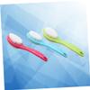 COOLHIYA 3Pcs Multifunctional Dual-Sided Feet Files Dead Skin Remover Callus Removing Tool with Ergonomic Handle for Pedicure Care Rosy Blue Green view 4