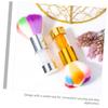 COOLHIYA Comfortable Bristle Nail Cleaning Brush with Diamond Handle Soft Flexible Manicure Dust Removal Tool for Nails Hands Feet Salon Home Use Gentle Skin and Pets Silver Color view 2