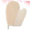 COOLHIYA 2pcs Exfoliating Bath Gloves Linen Body Scrubber Gentle Mitts for Adults Deep Dead Skin Removal and Smooth Skin Care Spa Use view 3