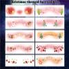 10 Sheets Christmas Face Temporary Tattoos For Girl Women,Cute Santa Claus Snowman Deer Face Freckle Tattoo Stickers Waterproof Makeup Fake Tattoos view 2