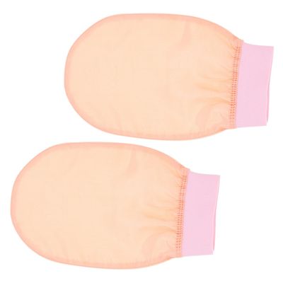 ETHZZLE 2Pcs Exfoliating Shower Mitts for Body Scrubbing Wear-resistant Imitated Silk Gloves Gentle Dead Skin Removal Bath Mitts for Legs Arms Chest for Home and Hotel Use