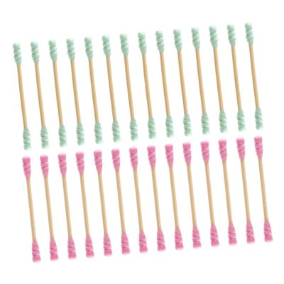 COOLHIYA 1000pcs Disposable Double-head Spiral Cotton Swabs Multipurpose Cleaning Sticks for Ear Care Nail Art and Crafting Random Colors Random Color