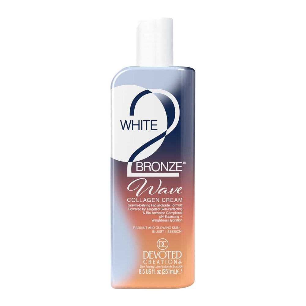Devoted Creations White 2 Bronze Wave - Gravity-Defying Facial-Grade Formula Dark Tanning Lotion