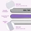 100/180 Grit Nail Files (100 Packs), Emery Board Nail Files for Acrylic Nails and Natural Nails, Double Sided Emory Boards Professional Reusable Washable Manicure Square Gray view 3