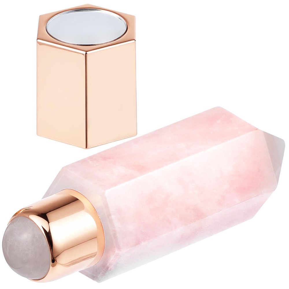 COOLHIYA Powder Crystal Roller Fine Oil Bottle Multifunctional Face Massager and Scraping Board Facial Beauty Tool for Skin Care