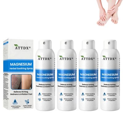 ATTDX Magnesium Herbal Soothing Spray - Relieves Itchy & Irritated Skin, Calming Rash for Face and Body, Natural Cooling Mist for Sensitive Skin (4)