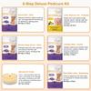 Deluxe Pedicure 6 Step in 1 Box  Epsom Salt, Callus Remover, Extreme Sugar Scrub, Collagen Mask, Massage Oil Candle & Shea Butter Lotion. (Lavender 30 Set) view 2