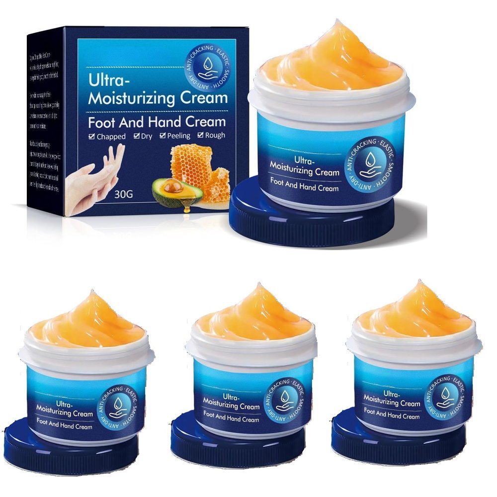 Foot Cream Anti-Cracking Moisturizing Foot and Hand Cream Beauty, Foot Cream For Dry Cracked Heels, Cracked Heel Treatment Repair, Foot Lotion Soften Rough & Ultra-Moisturizing Cream (4Pcs)