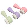 3Pcs Double Sided Facial Cleansing Brush, Cleansing Exfoliation Brush for Removing Blackhead, Soft Face Brush with Ergonomic Handle, Portable Silicone Facial view 3