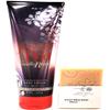 Bath and Body Forever Red Vanilla Rum Ultimate Hydration Body Cream Full Size with Rosebud Ranch Goat Milk Soap Sample view 1