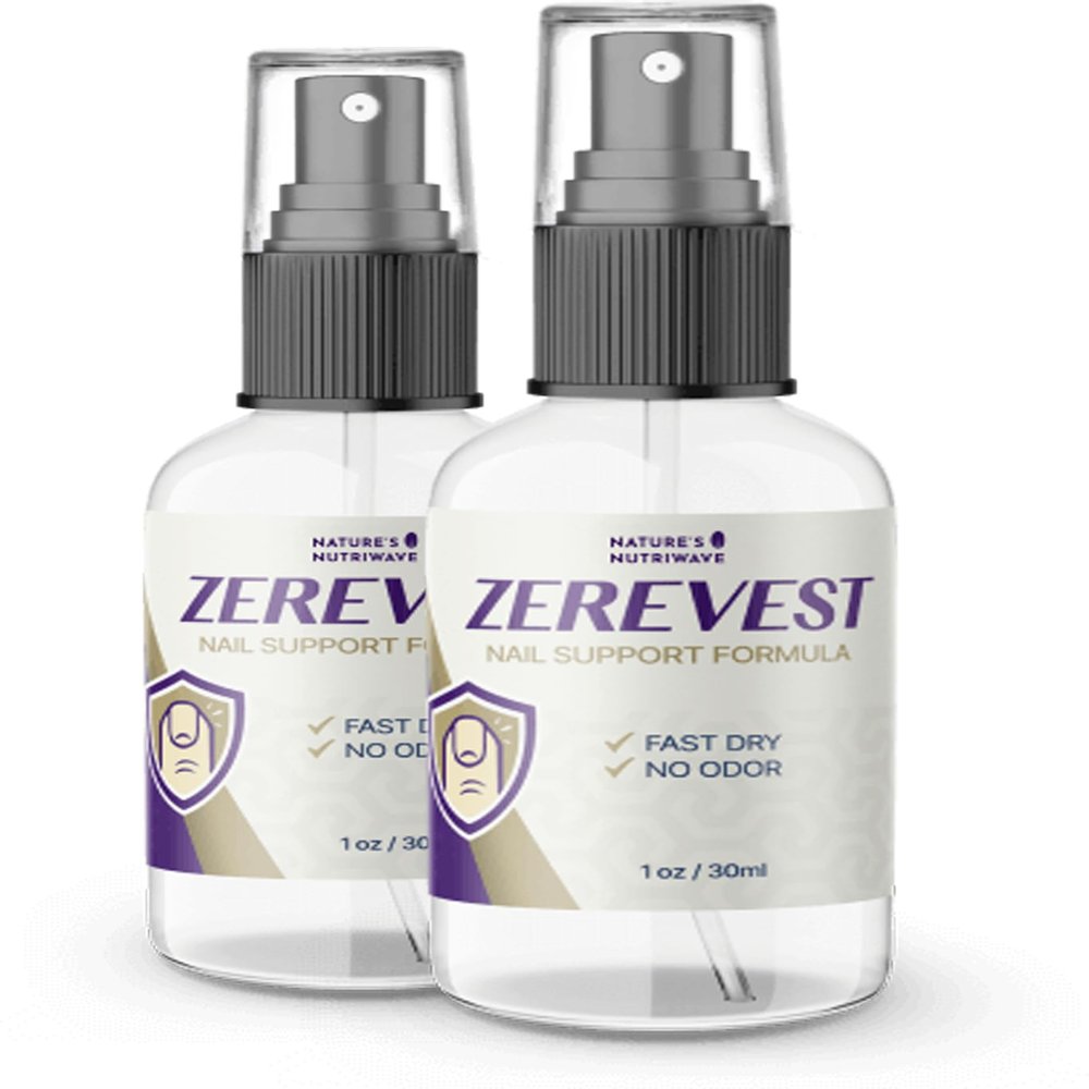 Zerevest Natural Plant-Based Foot and Nail Spray Fast-Drying, Odorless, Easy-to-Use Daily Formula - Made in USA, 100% Natural 1 Fl Oz (30 mL), 2 Month Supply
