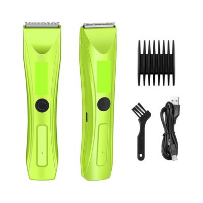 Cortapelo Profesional Cortadora de Barba Mquina afeitar elctrica para Hombres Maquinilla(Green)