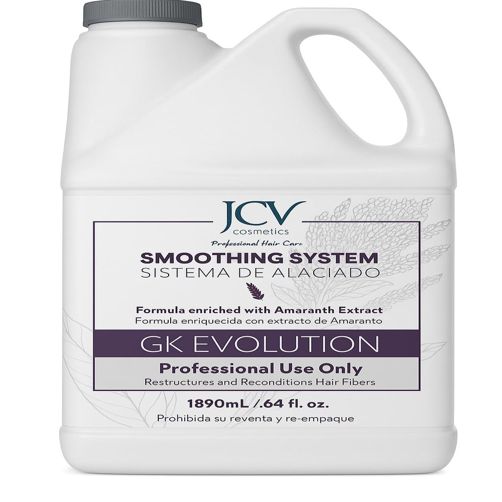 GK Evolution JCV, Professional Hair Treatment with Amaranth Extract, Cream Keratin 64 Fl Oz, for Hair Smoothing, Straightening Styling, Conditioning Hair