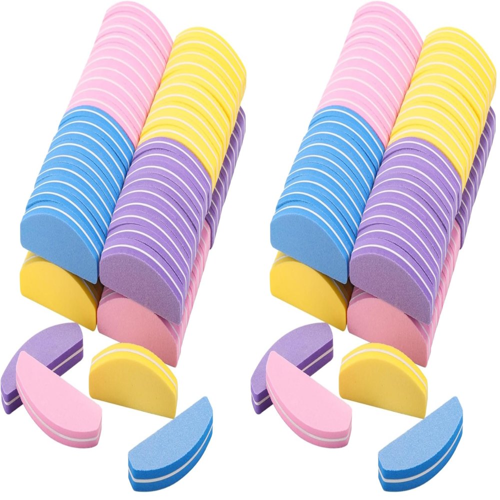 80 Count Mini Nail Buffers Kit, 100/180 Grit Buffing Blocks Small Nail Files for Acrylic and Natural Nails (Pack of 2)