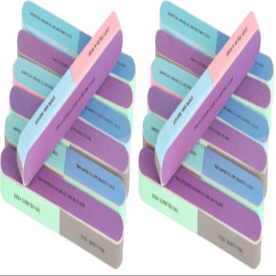 12 Pieces 7 Way Nail Files and Buffers, Professional Nail Buffing Files Buffing Block for Shaping, Contouring, Smoothing, Polishing, Shining Natural Nails (Pack of 2)