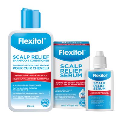 Flexitol Scalp Relief Shampoo & Conditioner 7.1 oz and Scalp Relief Serum 2 oz