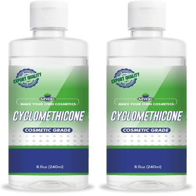 MYOC Cyclomethicone Liquid, Cosmetic Grade for Hair Serum, Skin, Spray, Making Cosmetic, Cyclomethicone Bulk- 8 Oz (Pack of 2)