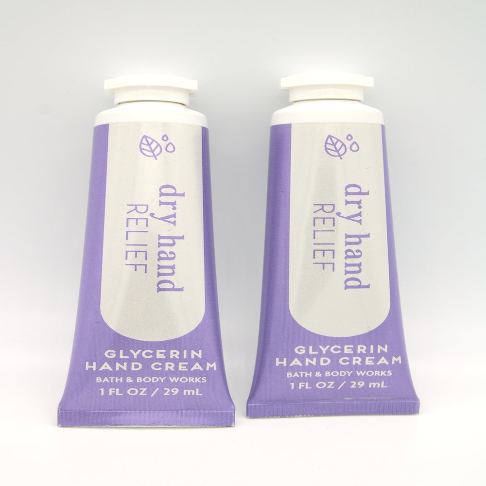 Dry Hand Relief, Bath and Body, Glycerin Hand Cream, 1 fl oz each, 2 pack
