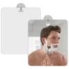 Realand 2 Pack Shower Mirror Fogless for Shaving, 9.8x7.9in Shatterproof Anti Fog Bathroom Hanging Mirror for Wall with 3 Hooks, for Men Woman Shave Makeup Locker view 1