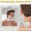 Realand 2 Pack Shower Mirror Fogless for Shaving, 9.8x7.9in Shatterproof Anti Fog Bathroom Hanging Mirror for Wall with 3 Hooks, for Men Woman Shave Makeup Locker view 3
