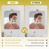 Realand 2 Pack Shower Mirror Fogless for Shaving, 9.8x7.9in Shatterproof Anti Fog Bathroom Hanging Mirror for Wall with 3 Hooks, for Men Woman Shave Makeup Locker view 4