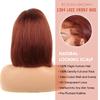 10 inch Bob Wig Human Hair, 13x4 HD Lace Front Wigs Human Hair, Glueless & Pre Plucked Bob Wig with Baby Hair, 180% Density Bob Wigs for Woman (reddish brown) view 4