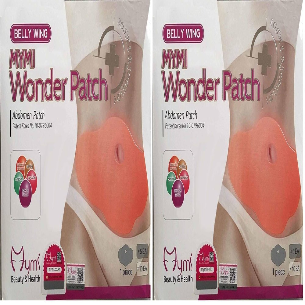 QIANSOTO Mymi Wonder Patch Belly Wing Works For Toning Contouring Firming - 10 pieces (Pack of 2)