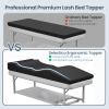 Selectico Ergonomic Lash Bed Topper, High-Density Foam Massage Table Topper with Plush Removable Cover, Non-Slip Massage Table Pad for Salon, Spa, Facial,Lash Extension Beds, 71"x28" (Black) view 4