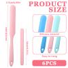 6Pcs Silicone Stir Sticks Silicone Wax Stick Spatula Scraper for Resin Non-Stick Reusable Wax Mixing Stick for Stirring Home Salon Body Use, Pink Blue Green view 3