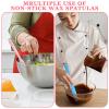6Pcs Silicone Stir Sticks Silicone Wax Stick Spatula Scraper for Resin Non-Stick Reusable Wax Mixing Stick for Stirring Home Salon Body Use, Pink Blue Green view 4