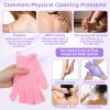 12Pcs Exfoliating Gloves, Scrub Gloves Exfoliating for Women,Shower Scrub Glove for Remove Dead Skin, Body Exfoliate, Bath, Spa(6Colors) view 4