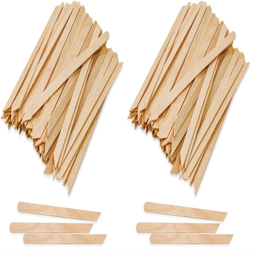 Tachibelle Wooden Wax Sticks - Body Eyebrow, Lip, Nose Small Waxing Applicator Sticks for Hair Removal and Smooth Skin Professional Spa - 2 in 1 (pointed and slanted) (Pack of 1000)