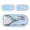 3Pcs Manicure Tools Storage Tray, Oval Plastic Storage Dish Nail Art Accessory Display Trays, Jewelry Rhinestone Organizer Plate, Makeup Cosmetic Nail Decorations Storages PlateBlue view 1