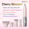 RFSCDI 5-in-1 Rechargeable Nose & Facial Hair Trimmer - IPX7 Waterproof Dual Edge Grooming Kit for Men & Women, Perfect for Hair Removal of Nose, Eyebrows, Arm, Bikini, and Ear Hair (Pink) view 2