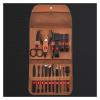 16 Piece Nail Care Kit with Manicure Tools and Folding Bag for Nail Clippers (Brown 14 * 10.3cm) view 3