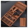 16 Piece Nail Care Kit with Manicure Tools and Folding Bag for Nail Clippers (Brown 14 * 10.3cm) view 4