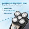 5 Pack Replacement Blades for Freebird Head Shaver | 5-Blade Electric Razor Refills for Bald Men Freedom Grooming + 1 Cleaning Brush view 2