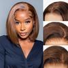 12 inch Bob Wig Human Hair, 13x4 HD Lace Front Wigs Human Hair, Glueless & Pre Plucked Bob Wig with Baby Hair, 180% Density Bob Wigs for Woman (4#) view 1