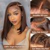 12 inch Bob Wig Human Hair, 13x4 HD Lace Front Wigs Human Hair, Glueless & Pre Plucked Bob Wig with Baby Hair, 180% Density Bob Wigs for Woman (4#) view 2